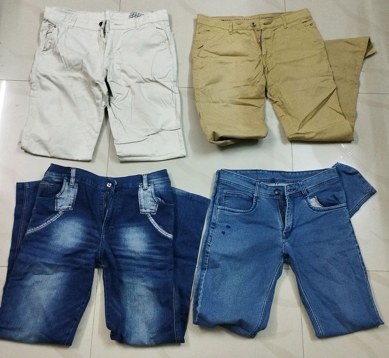 Combo Of 4 Men&#39;s Pants