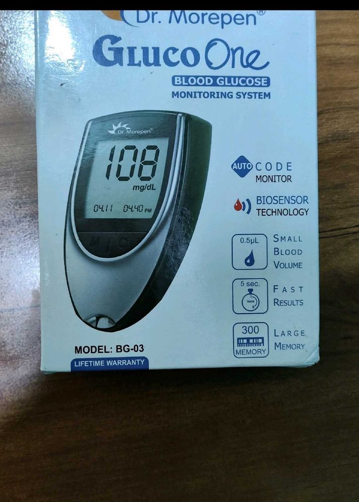 Dr. Morepen GlucoOne Monitor brand new sealed pack