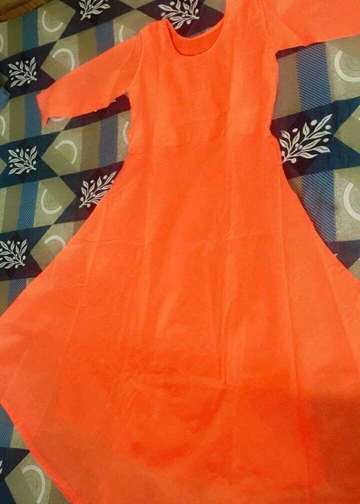 Orange Flowy Dress