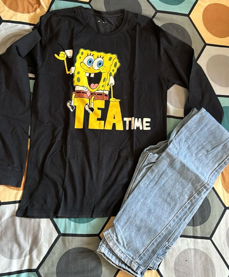 🔥 Set Of Jeans And Tshirt For Men