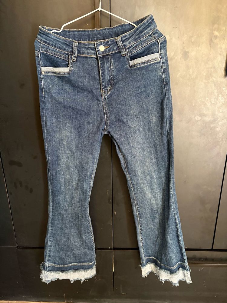 Blue Bootcut Jeans