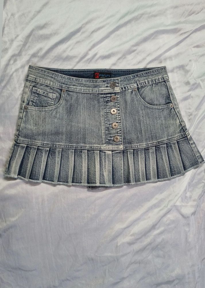 Denim Mini Skirt