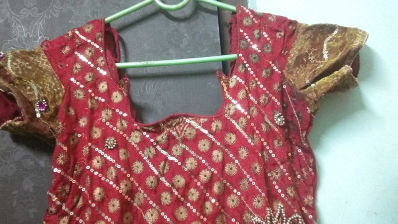 Red Embroidered Dress