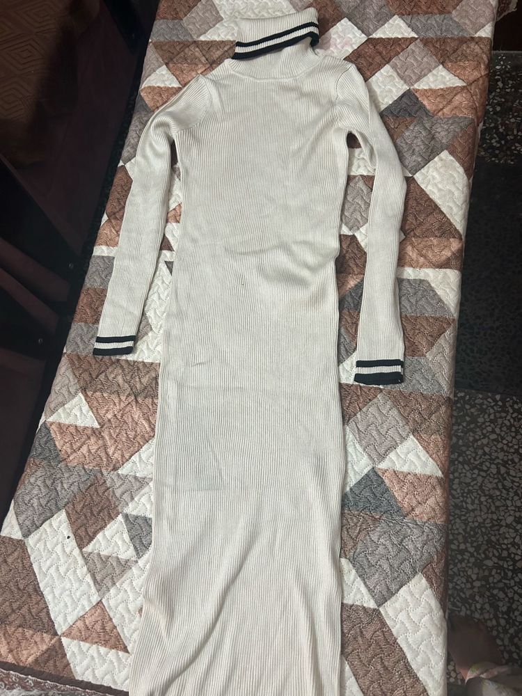 Ribbed Turtleneck Dress