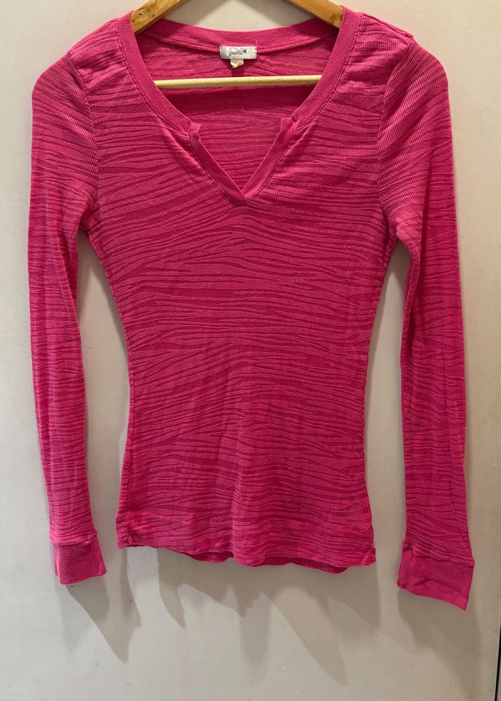 Pink Long Sleeve Top