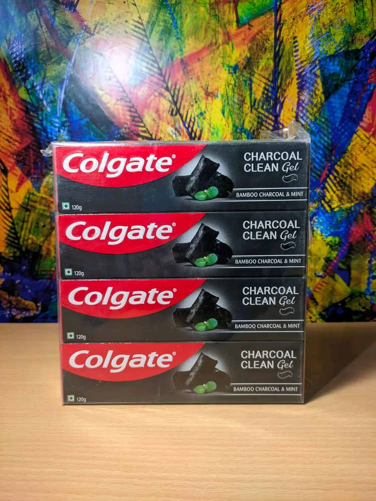 Colgate Charcoal Clean Gel Toothpaste (pack of 4)