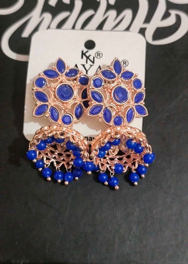 Blue Jhumka