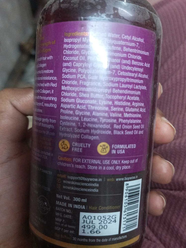 WOW Skin Science Red Onion Conditioner