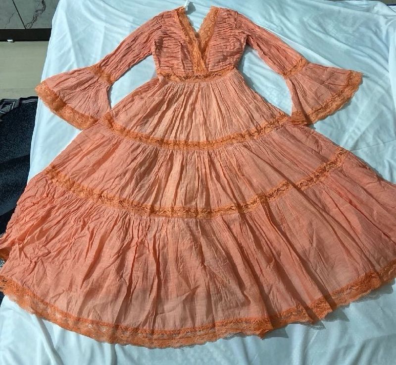 Label Ritu Kumar Peach Dress (BRAND NEW)