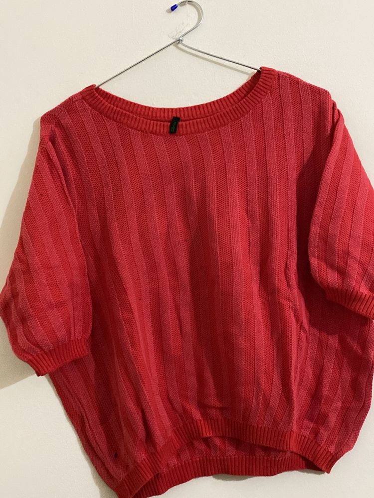 Red Cropped UCB sweater