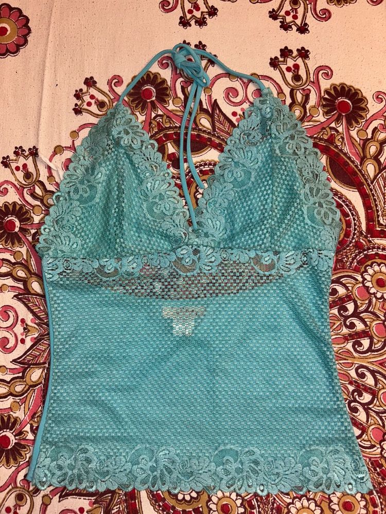 Blue Transparent Top