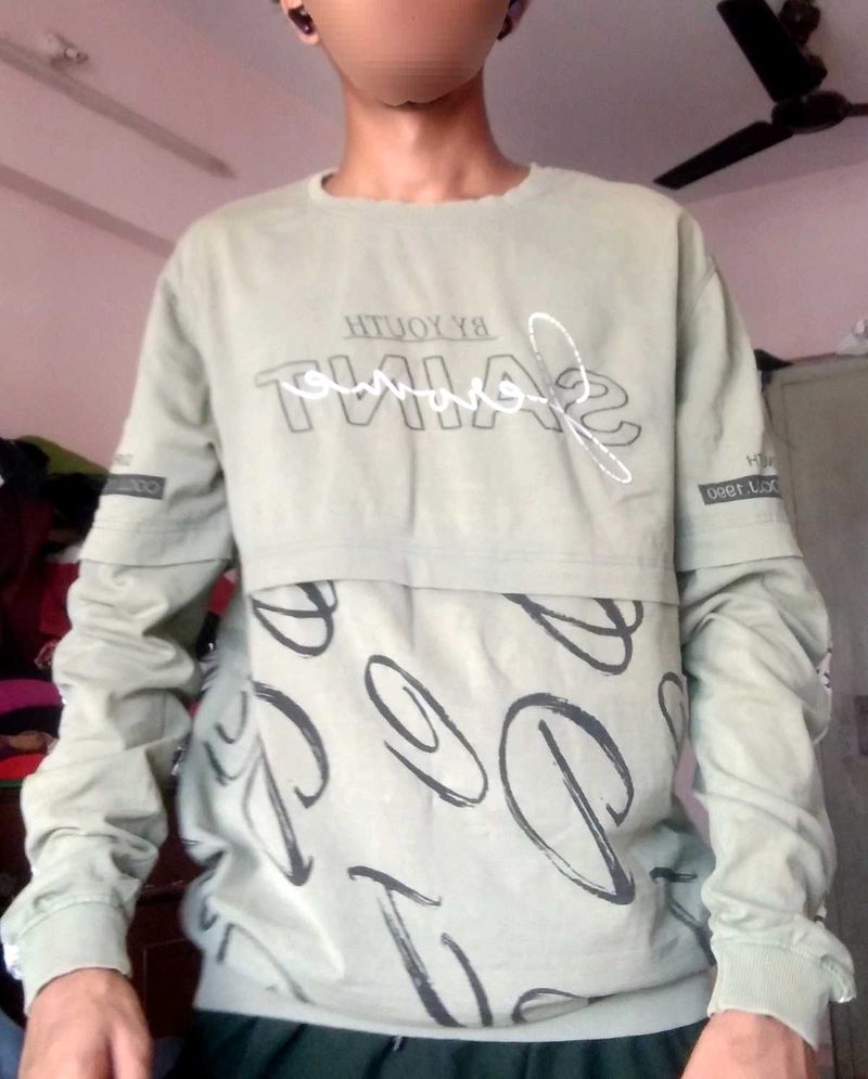 FULL SLEEVE ROUND NECK T SHIRT [Mens] Lite Olive