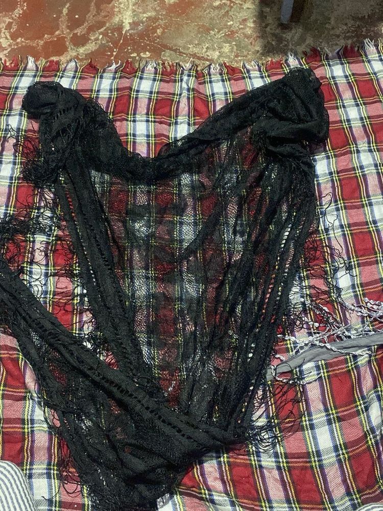 Stylish Black Scarf with Fringe very long  use