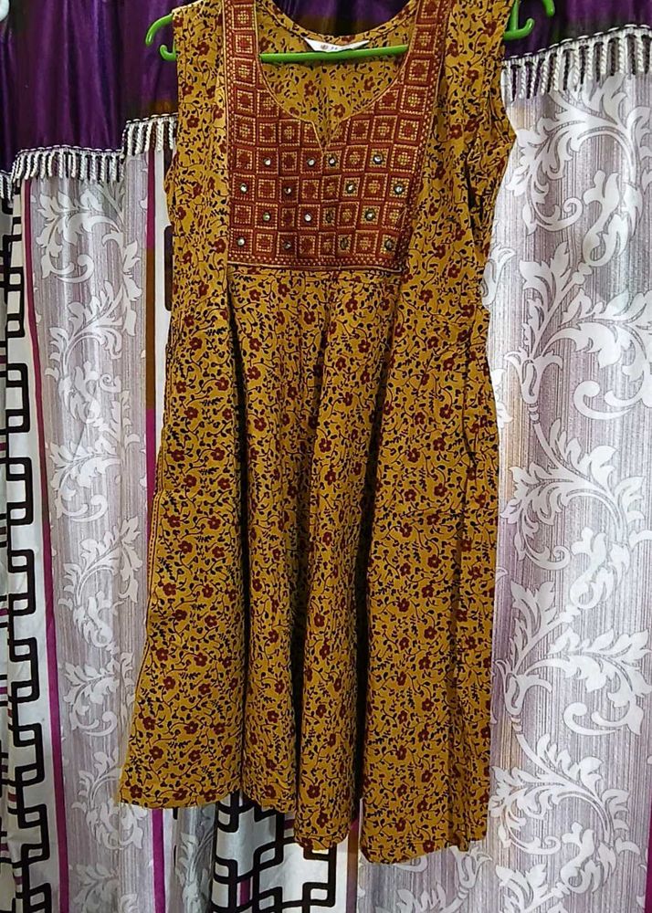 Floral Embroidered Sleeveless Dress