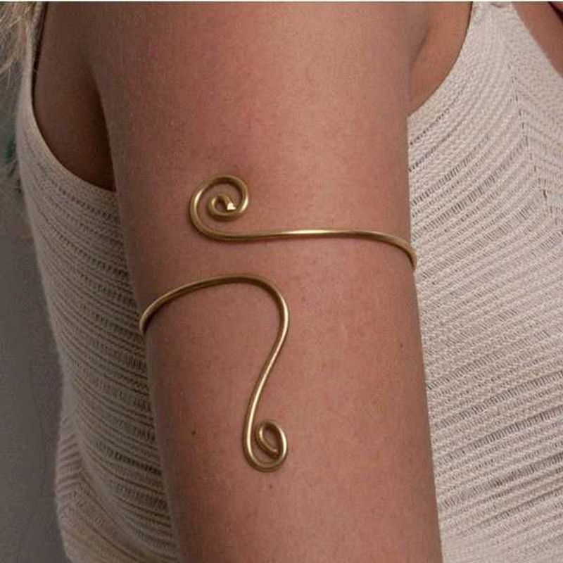 Gold Upper Arm Cuff Bracelet ✨ Asthetic