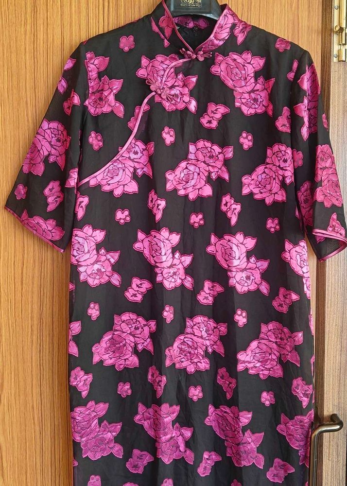 Floral Cheongsam Dress