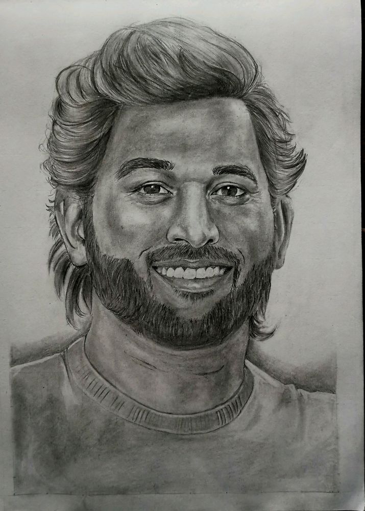 Sketch Of MS Dhoni