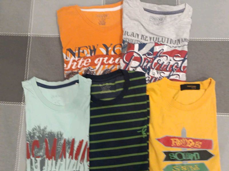 5 Cotton Tshirts For Boys(10-11years)