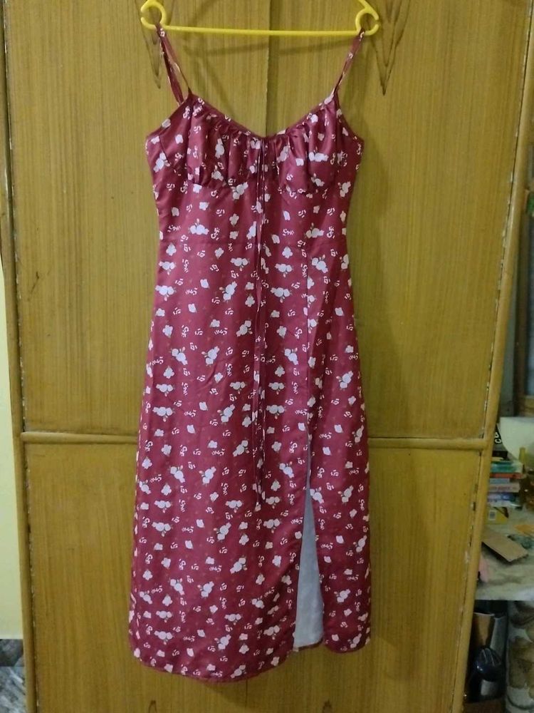 Red Floral Beach Dress