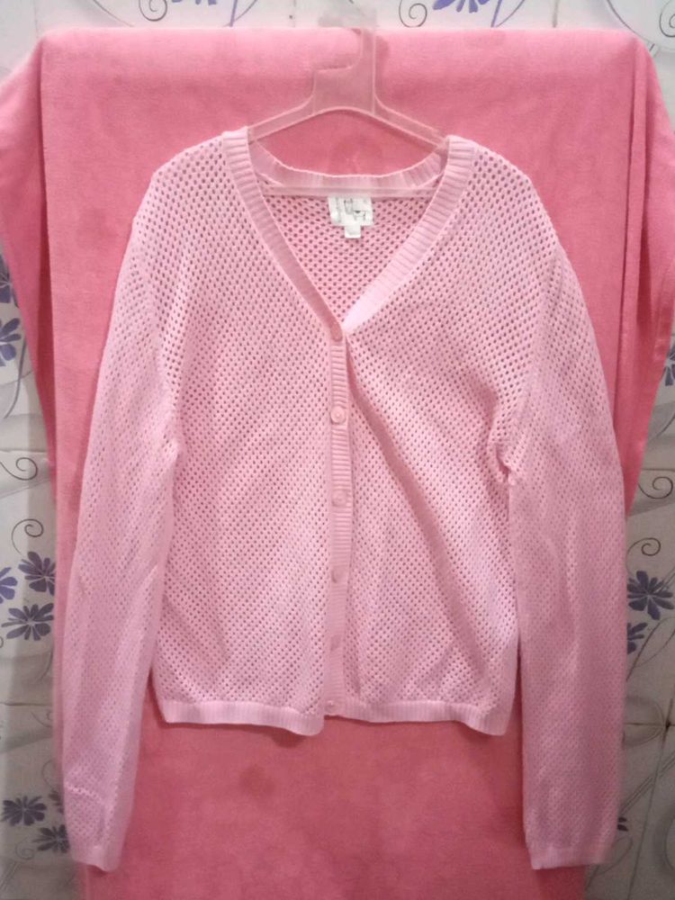 Pink Knit Cardigan