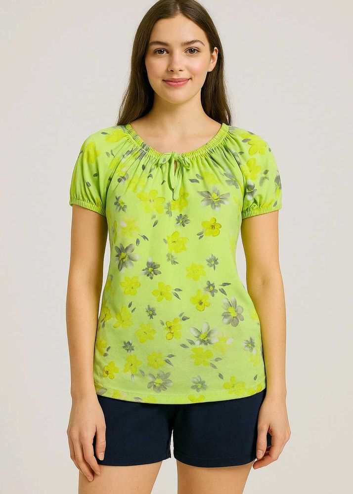 Floral Print Green Top