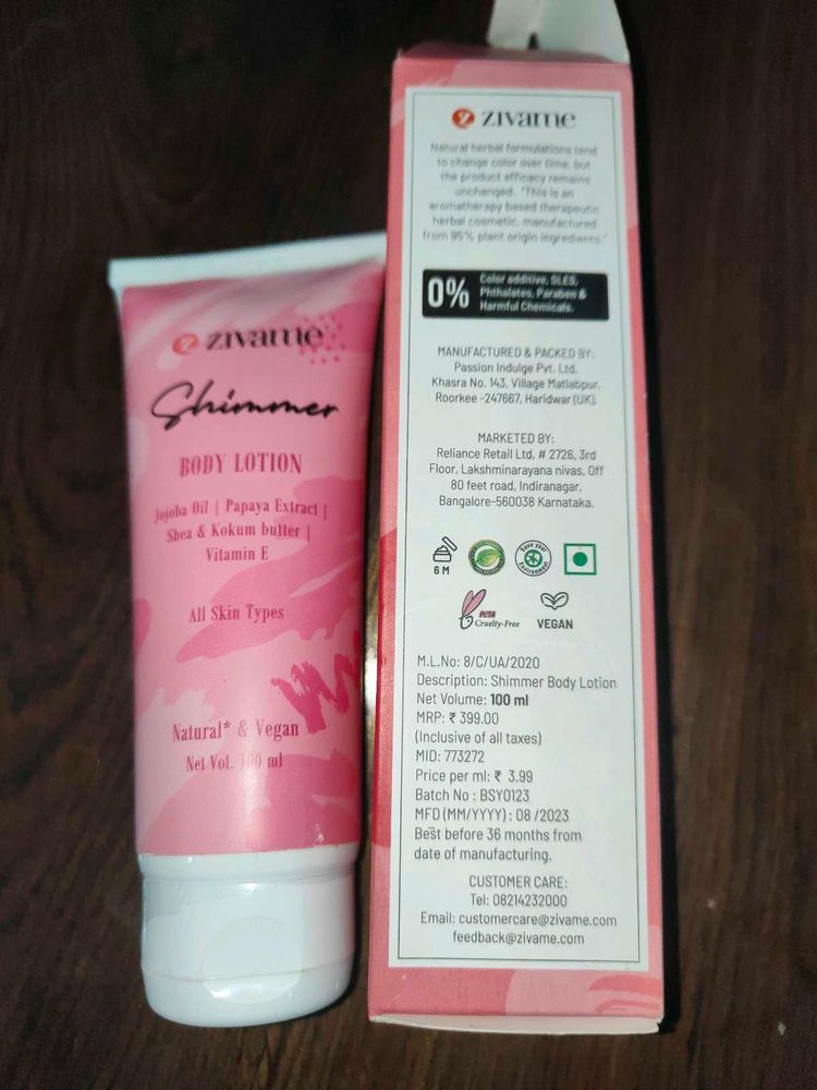 Zivame Shimmer Body Lotion