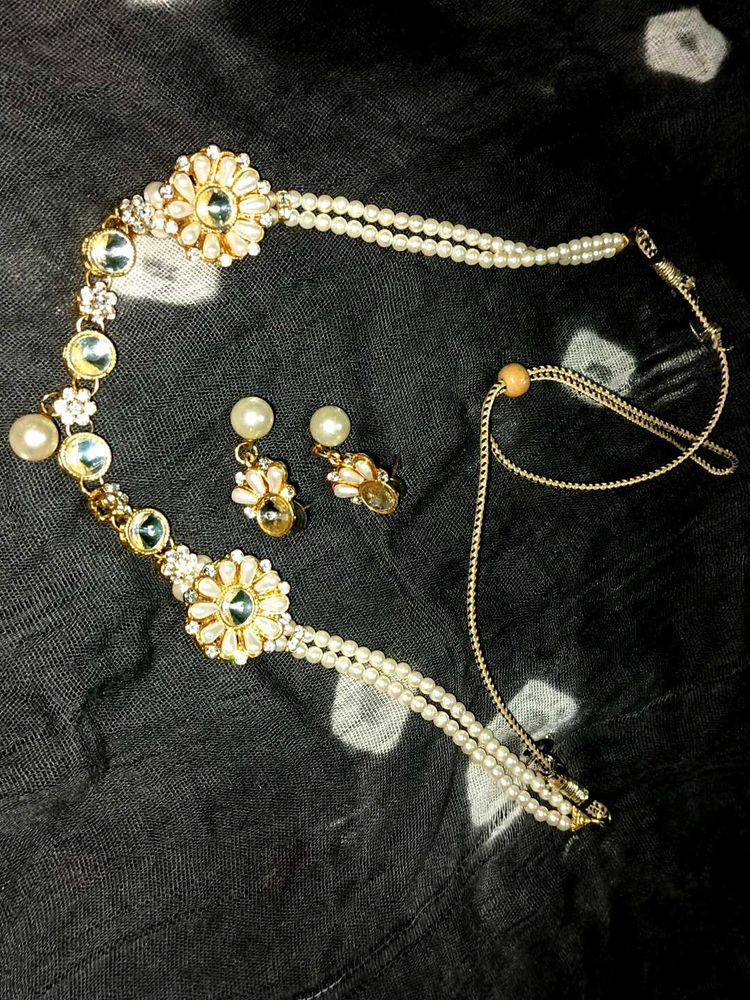 white pearl Jewellery Set