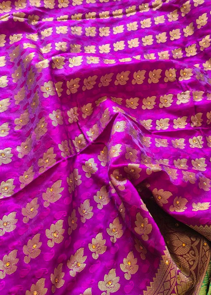 Magenta color beautiful saree