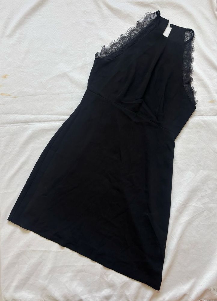 MANGO Black Sleek Dress (L)