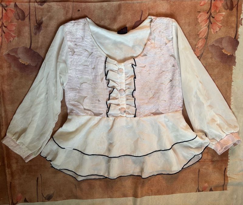 Ruffle Detail Top