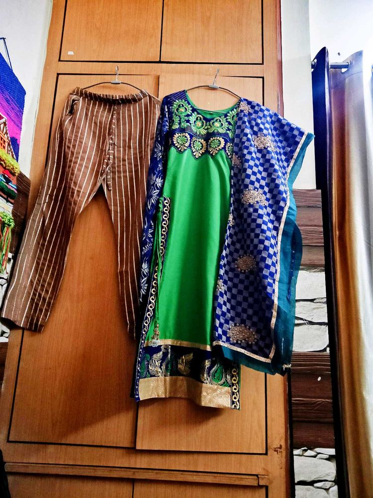 New Boutique Heavy Work Embroidered Kurta Pant Set