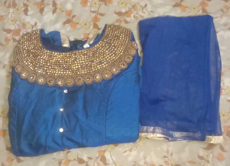 Festive Kurta And Dupatta Set For Women 💙💅✨