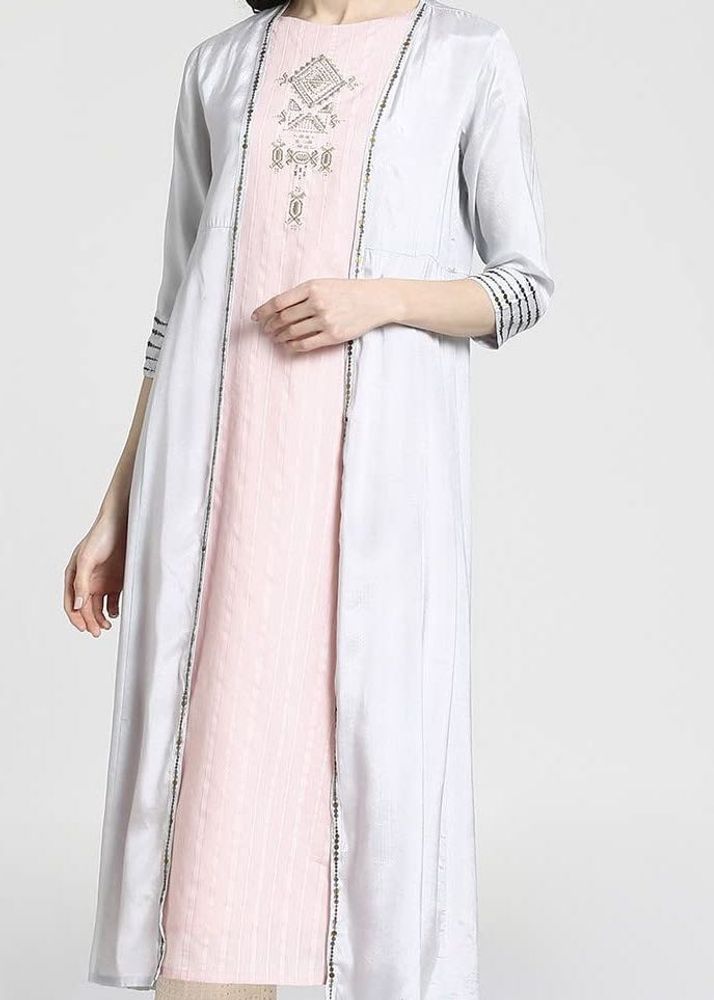 Elegant Pink &amp; light blue Kurta Set