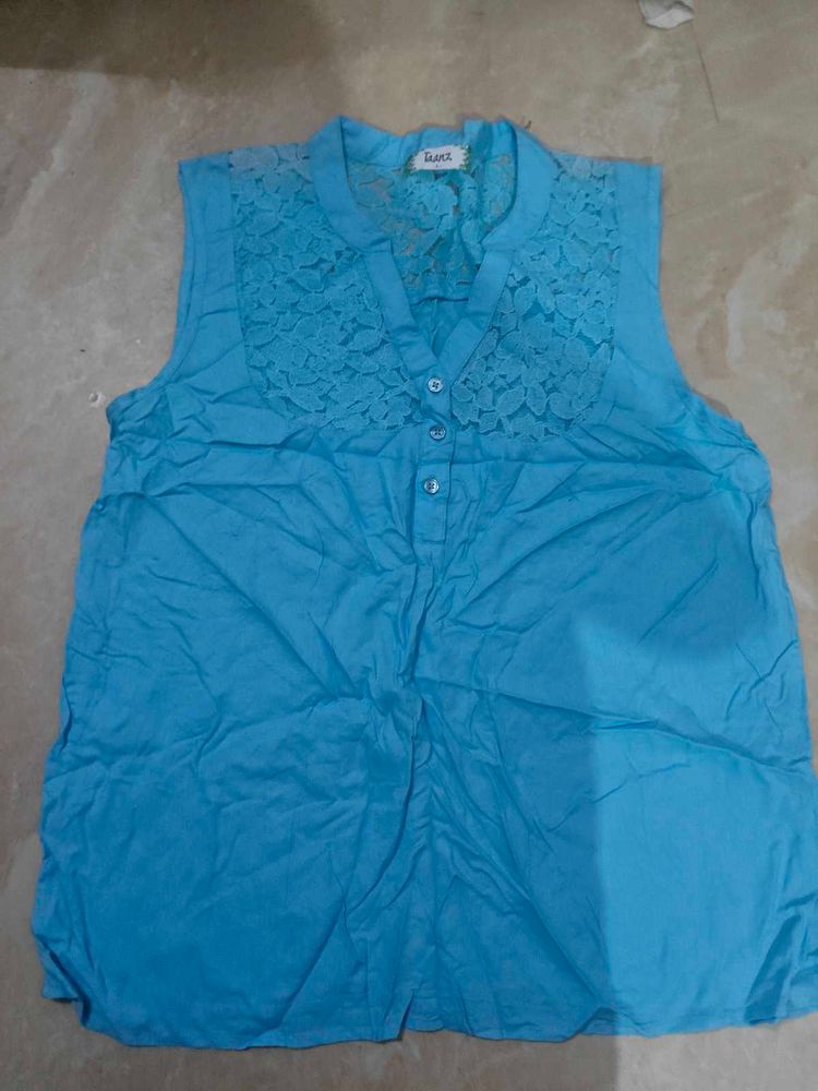 4 Top Combo Offer Cute Blue Sleeveless