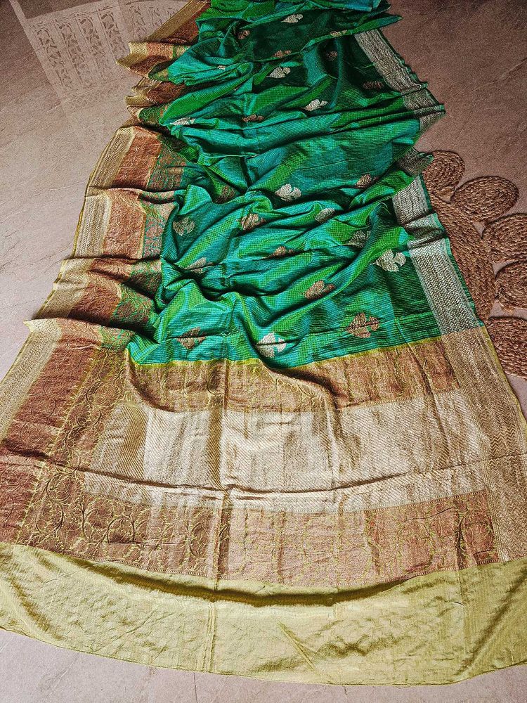 Pure Mulberry Silk Kattam Banarasi