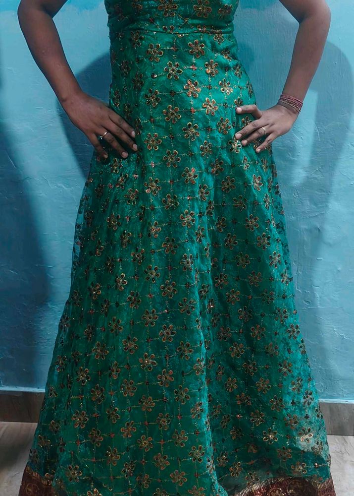 Elegant Green Ethnic Gown