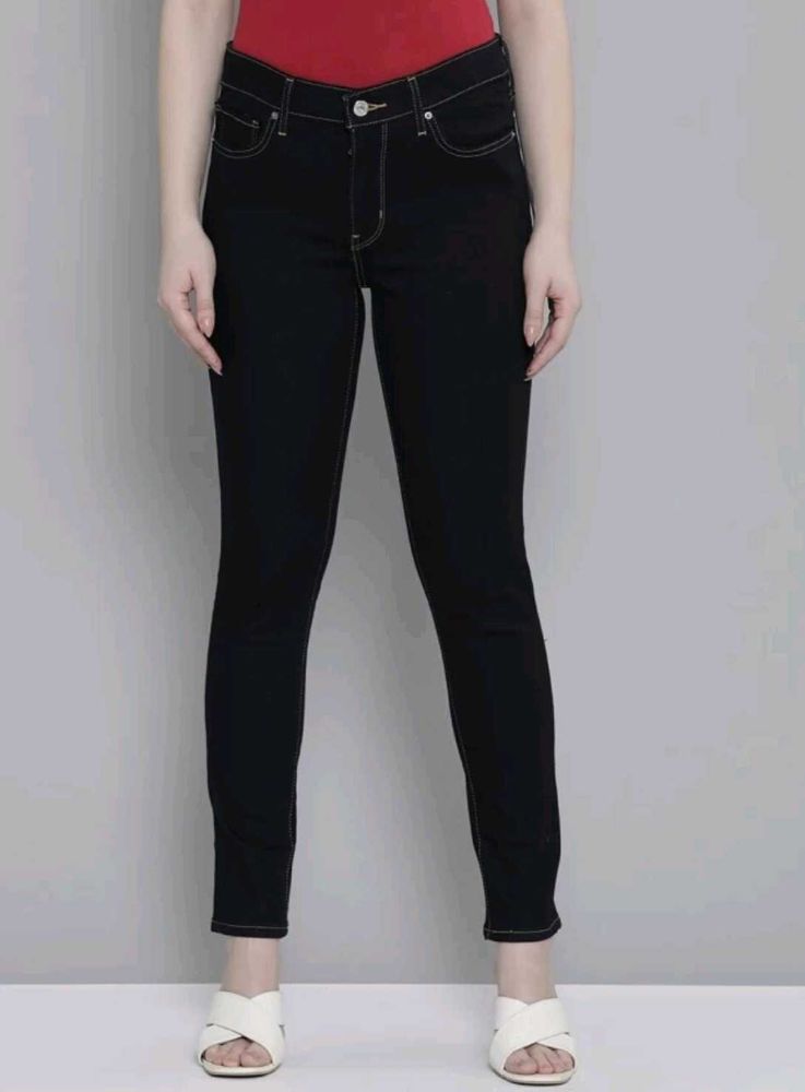 grab high navy blue slim fit jeans