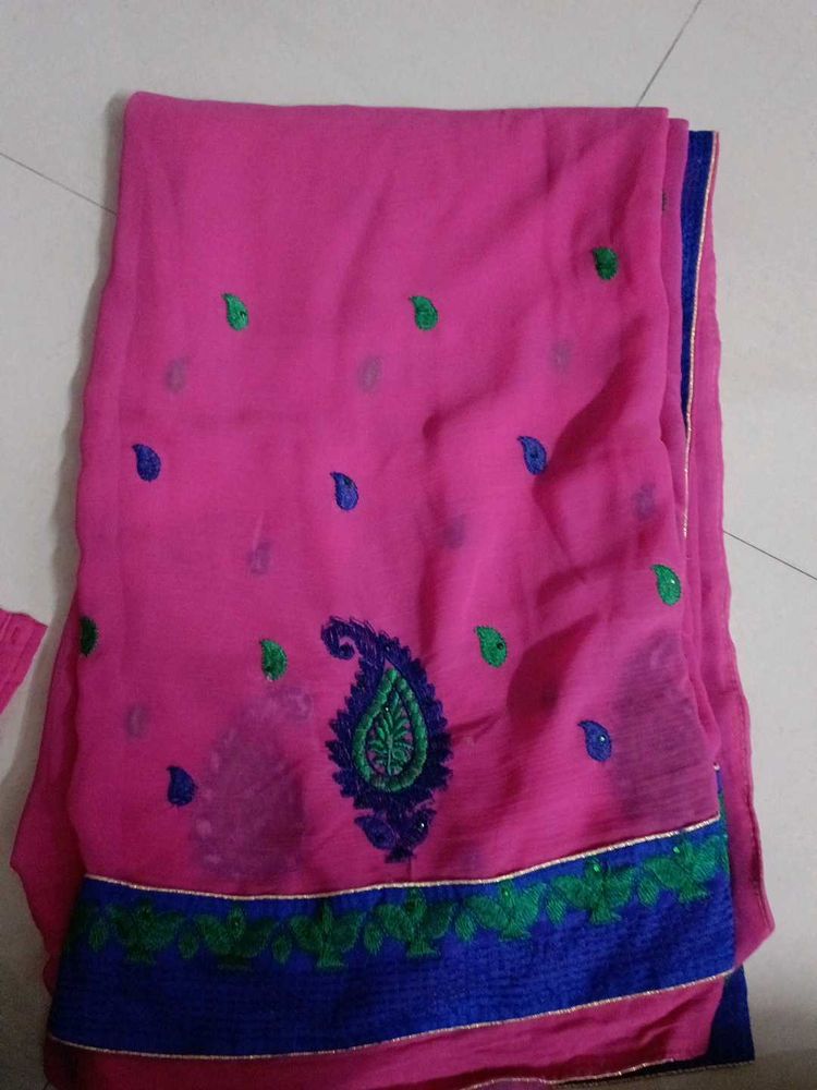 Saree With Blouse And Pure Cotton Underskirt