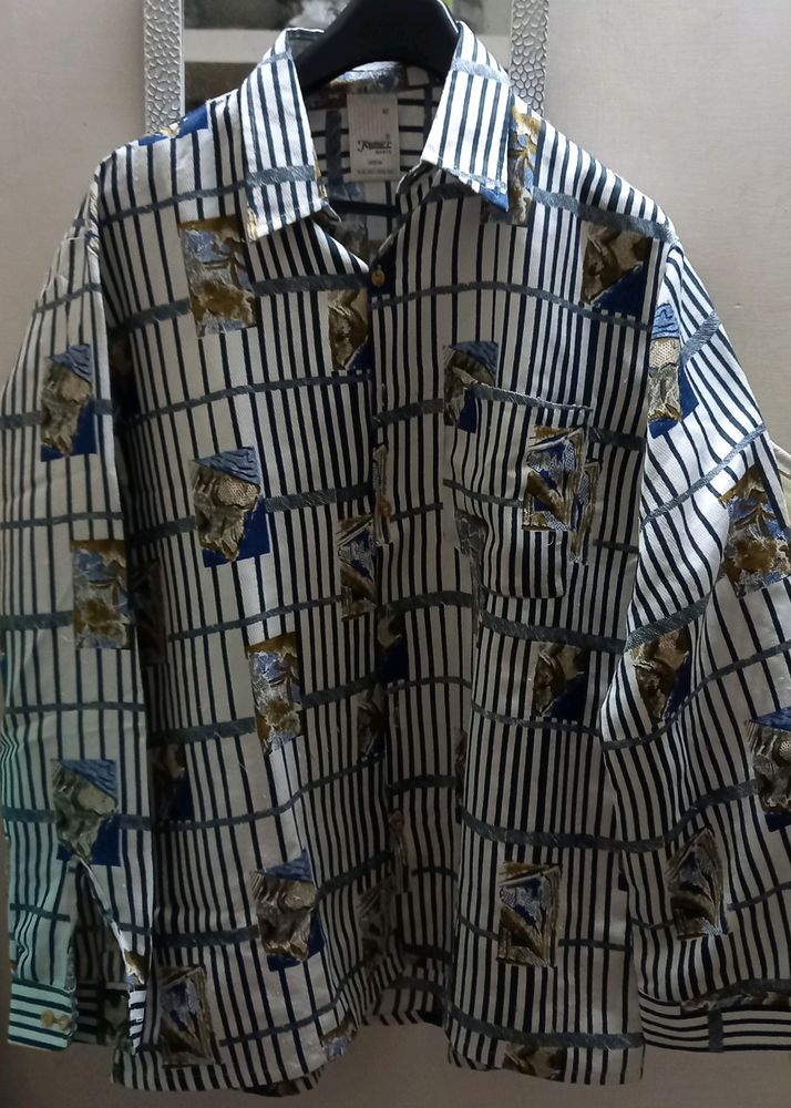 KUMAR&#39;S 42 SIZE FLORAL FULL SLEEVE USED SHIRT TOP