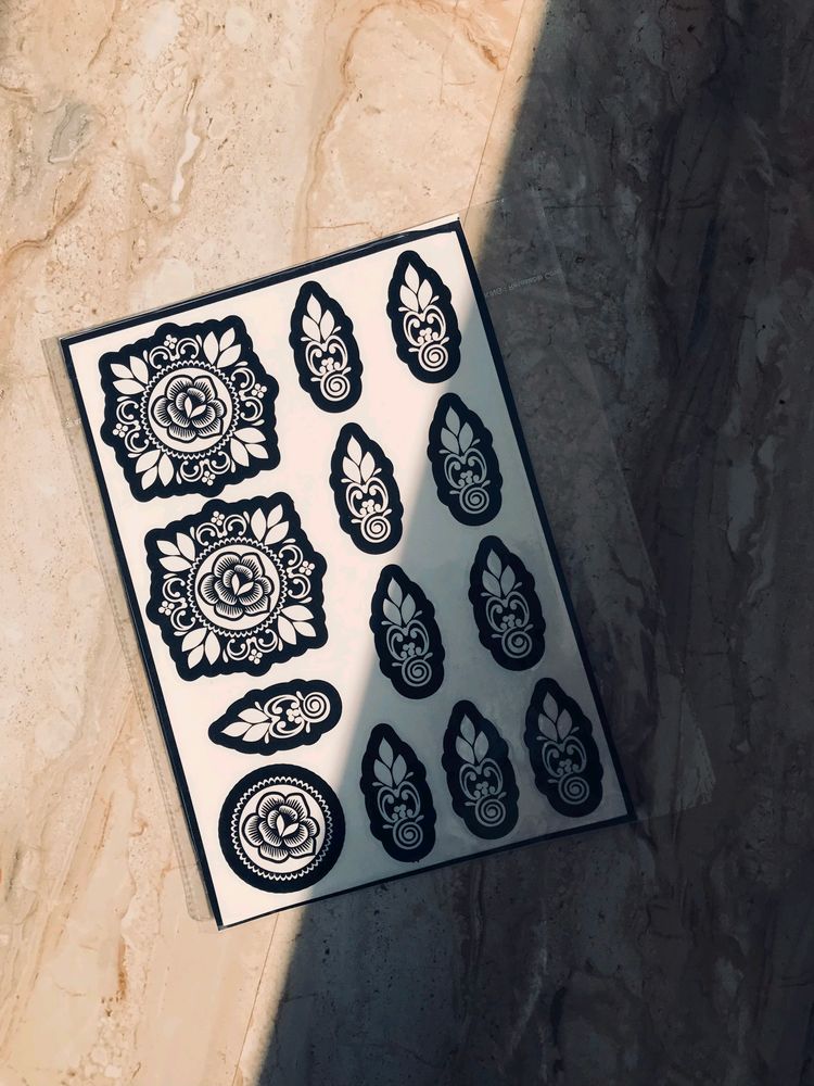 2 Stencil + 1 Henna + One Nail Combo