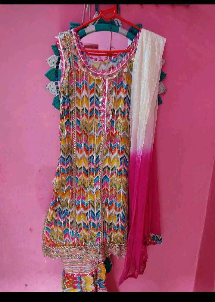 Kurti Sharara With Dupatta Holi Special Offer