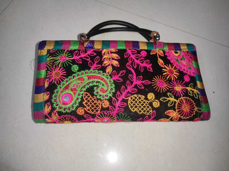 Embroidered Clutch