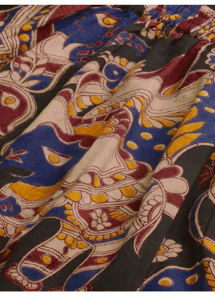 Multicolored Side Cut Long Skirt 22