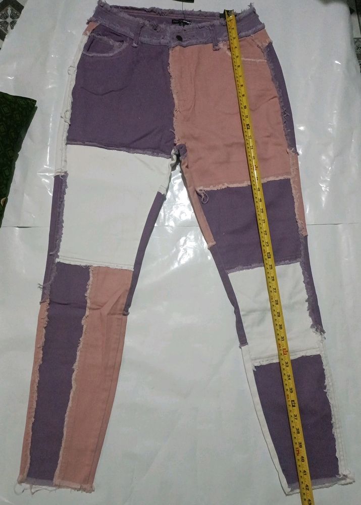 Nova Jeans Stuck in a Dream Patchwork Skinny High