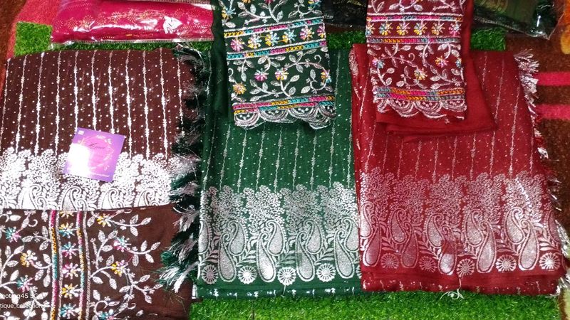 Wow😲NEW  Elegant Chiffon Saree And Blouse