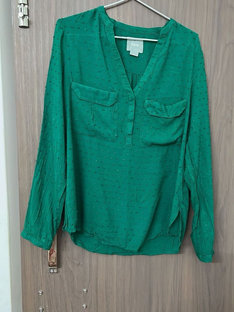 Branded Stuff Hot Green Casual Comfy Top For M &amp;L