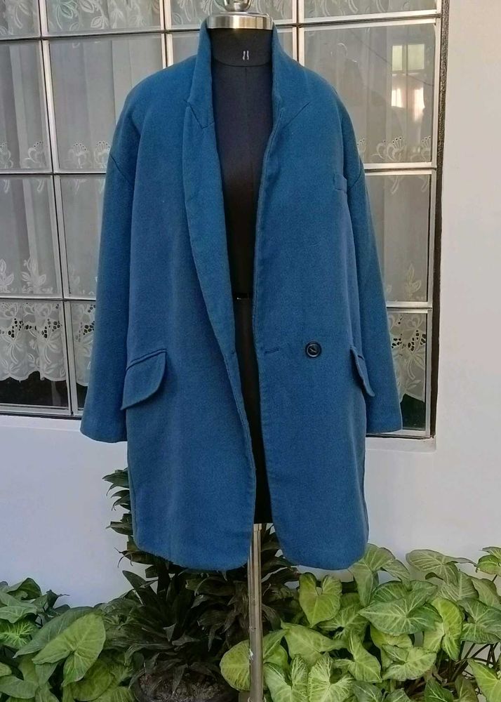 Blue Oversized Coat