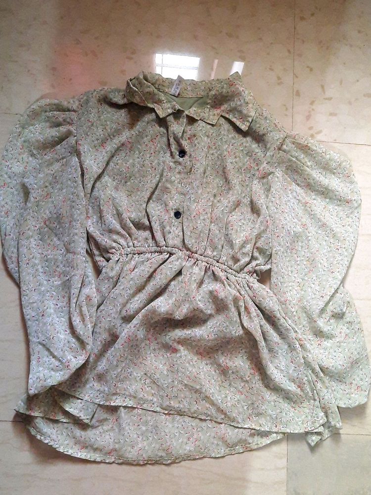 Girls Top Green