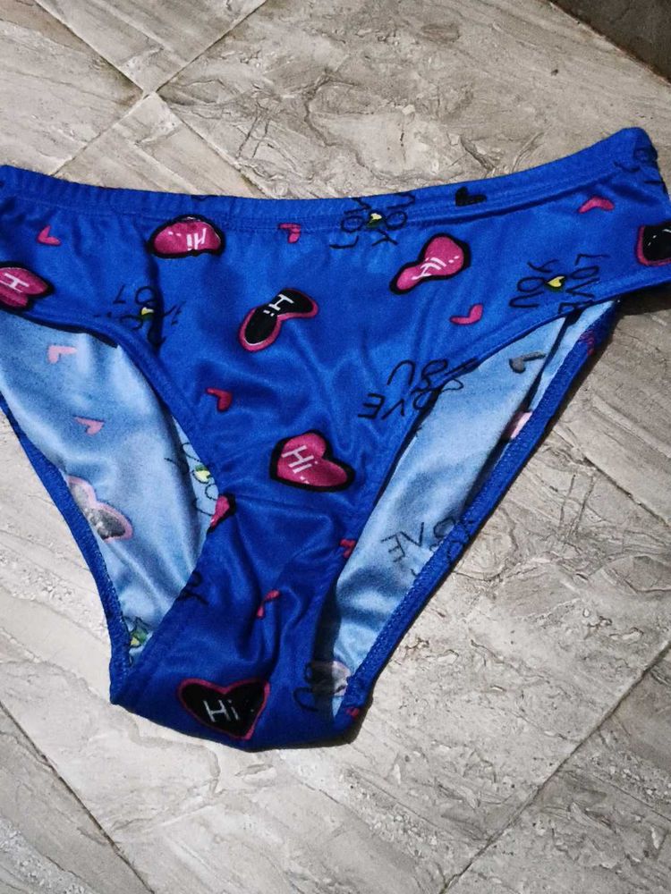 Blue &#39;Hi Love You&#39; Panties