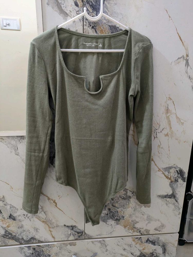 Abercrombie &amp; Fitch Olive Bodysuit